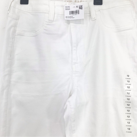 American Eagle Next Level Stretch White Super High Rise Cotton Denim Jegging NEW - Picture 8 of 16